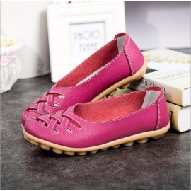 Large Size Colorful Slip On Hollow Out Round Toe F..