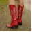 Women Large Size Retro Pointed Toe Embroidered Chunky Heel Cowboy Boots